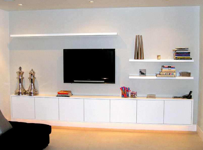 Walter Cabinet & Shelves<br />Sprayed with integrated lighting