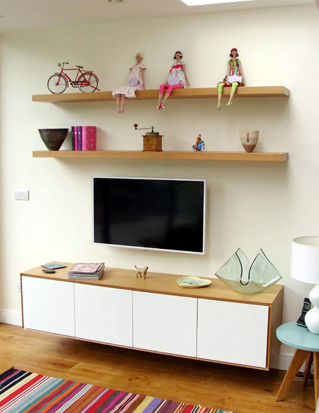 Dulay Cabinet & Shelves<br />Oak & sprayed finish