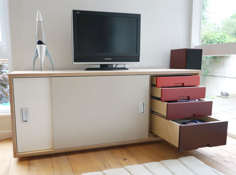 Taplow Media Cabinet<br />Interior by Slightly Quirky Ltd