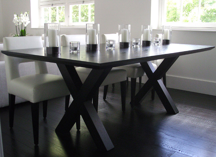 McHardy Dining Table<br />Black sprayed oak
