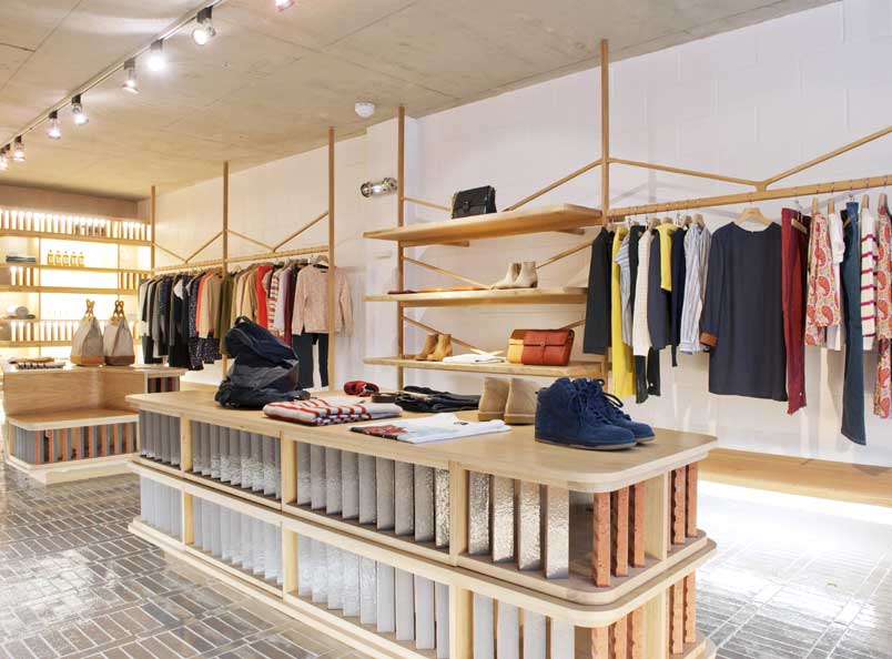 Display units incorporating terrcotta bricks and internal lighting