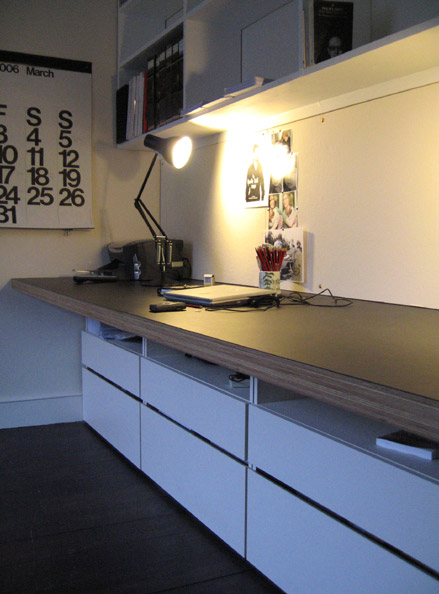 Nichols Office<br />Plywood, lino & eggshell