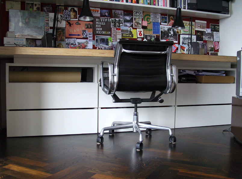 Weaver Office<br />Plywood, lino & eggshell