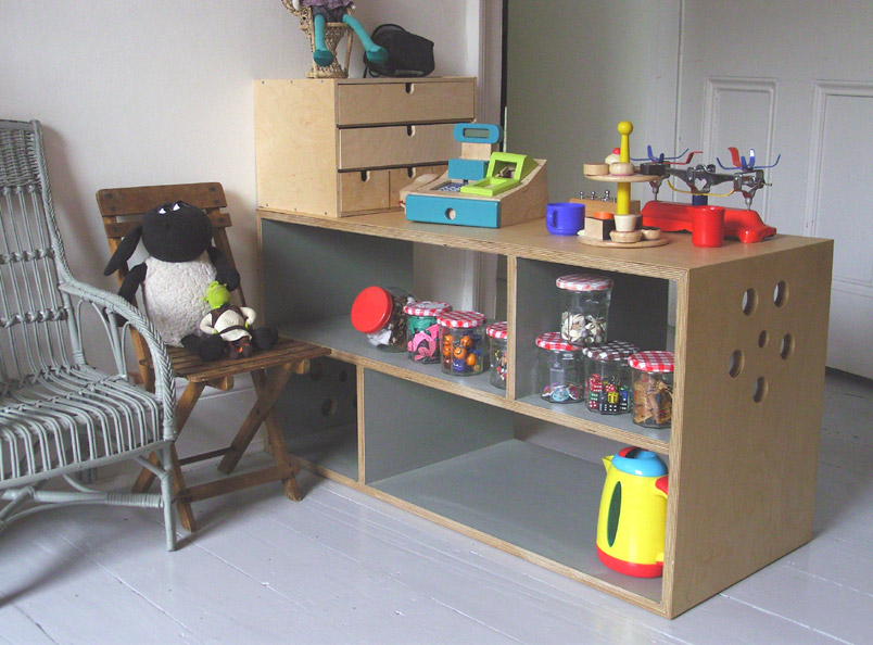 Romy Storage Unit<br />Birch Plywood & hand painted eggshell