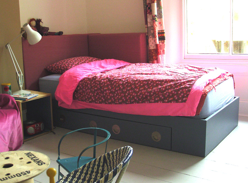 Romy Bed<br />Painted plywood