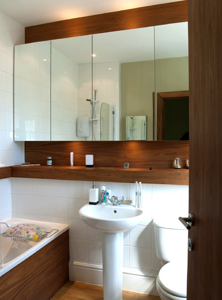 Newey Cabinets & Shelf<br />Walnut & mirror