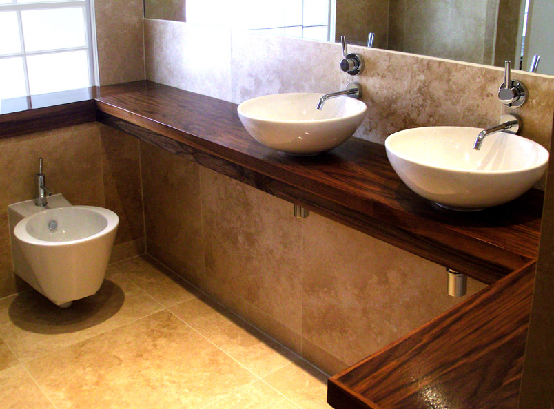 Walters Basin Shelf<br />Solid & veneered walnut