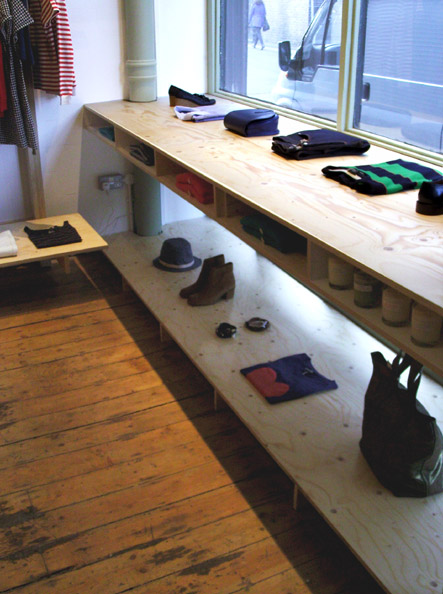 Window display shelves